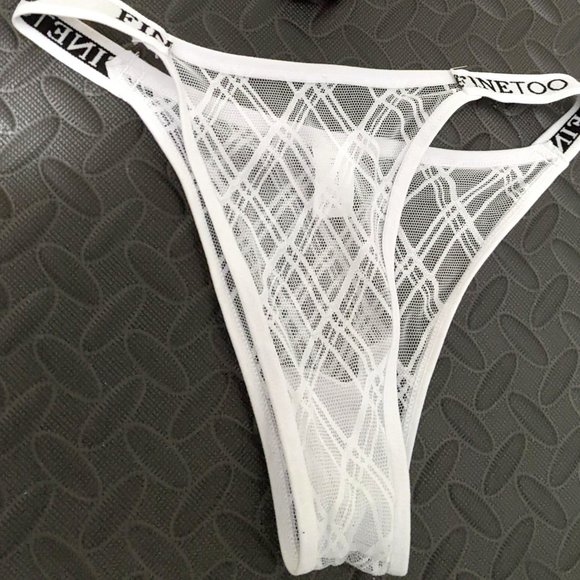 Lace Mesh G-string XXX Cross Strap Cross Waisted (42.5 cm) (XXS) (0-2) - Picture 2 of 9